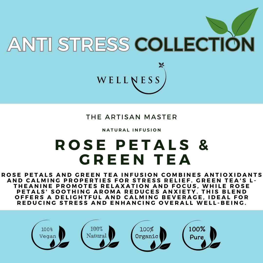 PINK ROSE PETALS & GREEN TEA (STRESS RELIEF)