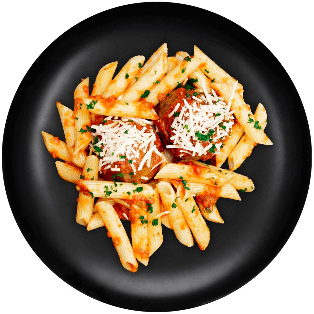 MARBELLA PASTA W/ HOMEMADE MEATBALLS & MARINARA SAUCE