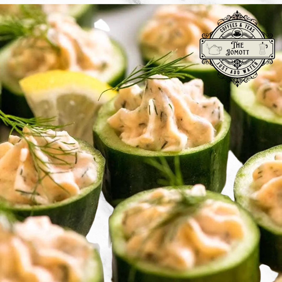 Cucumber Filled w/ Salmon Paté & Rosemary Touch