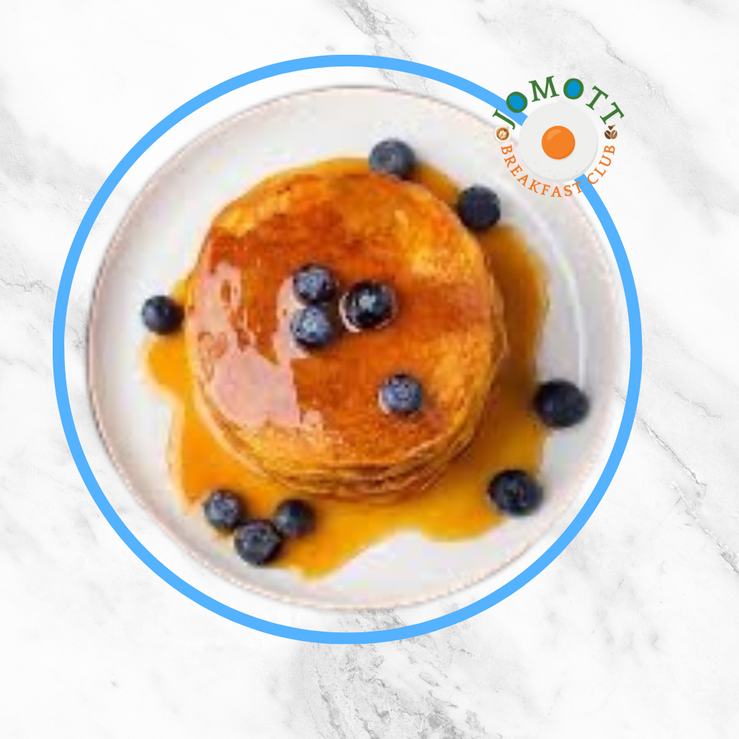 ORGANIC PANKCAKES W/ HEALTHY BLUEBERRY TOPPING (3)