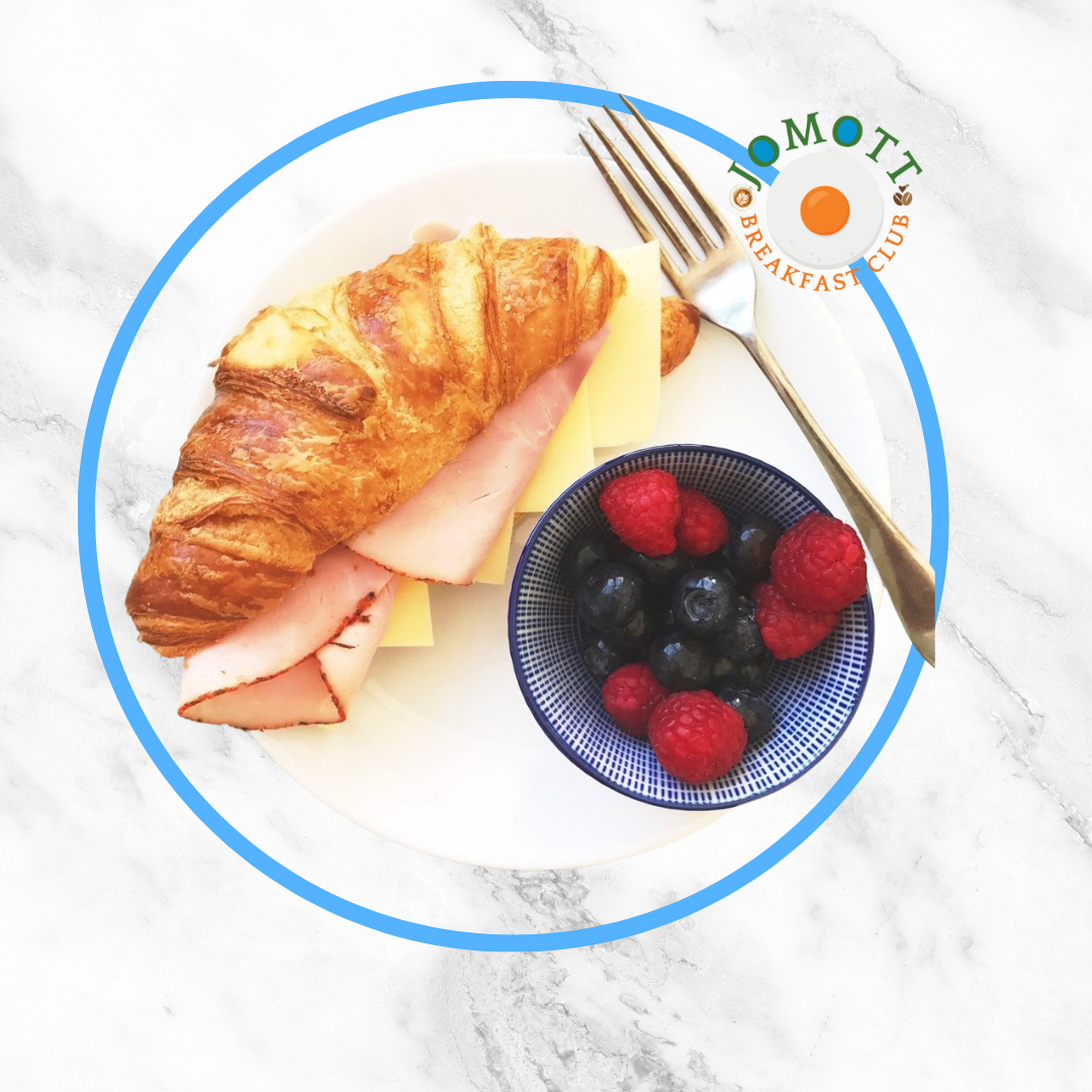 HAM & CHEESE CROISANT W/ SEASONAL FRUITS